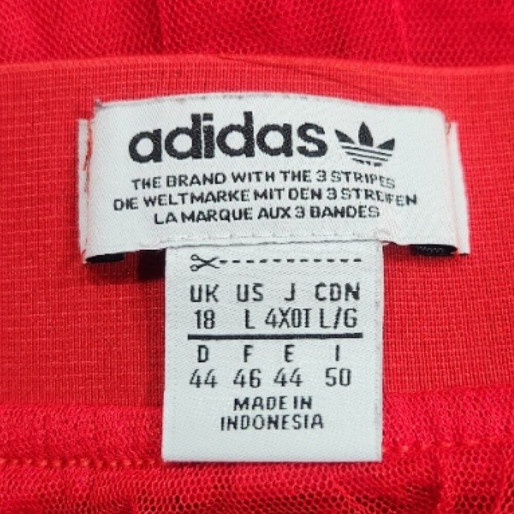 💥HOT ITEM!💥ADIDAS Edgy Chic Pleated Tulle Midi Skirt in Bright Red - Picture 13 of 14